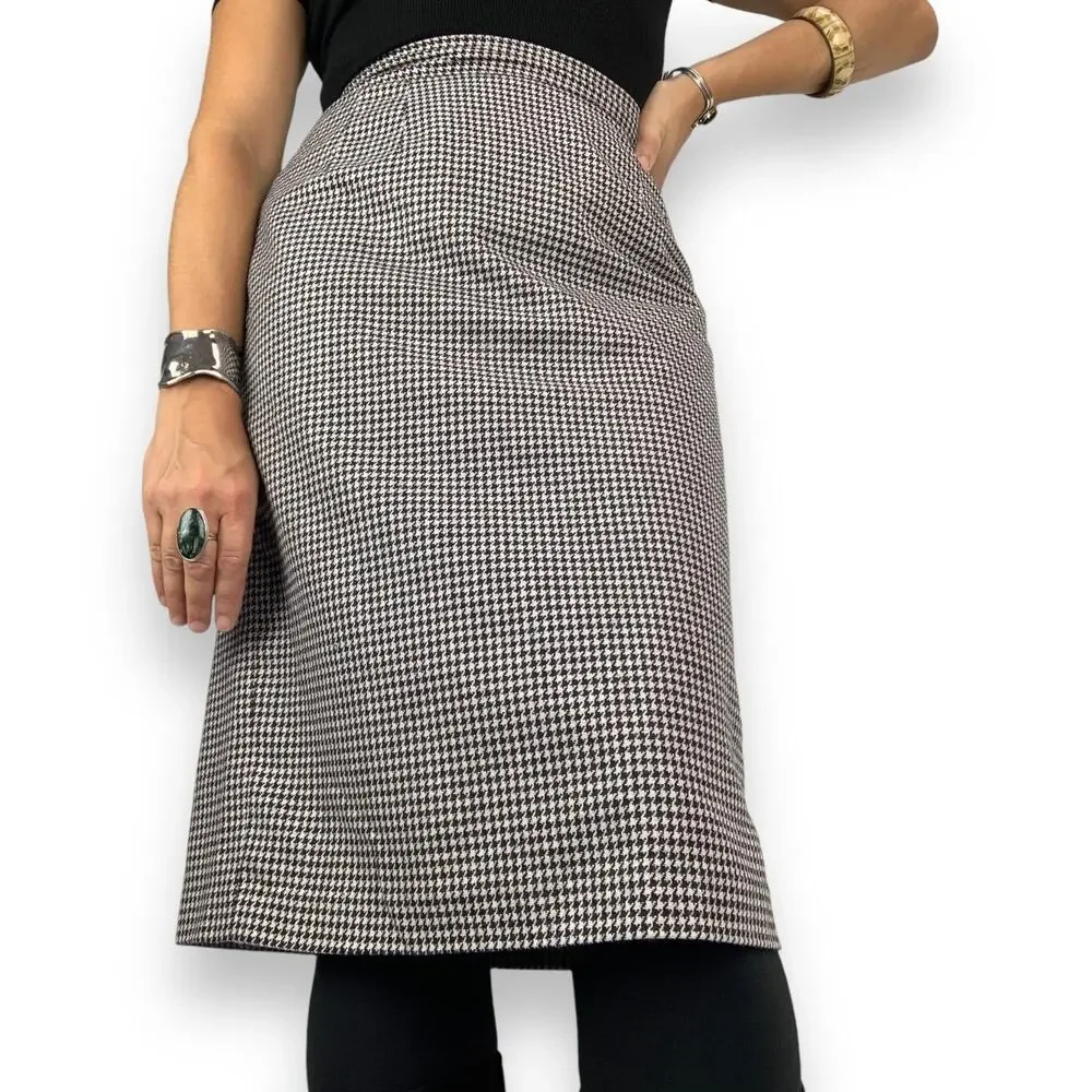 Vintage wool houndstooth pencil skirt by SAG HARBOR - Picture 10 of 16